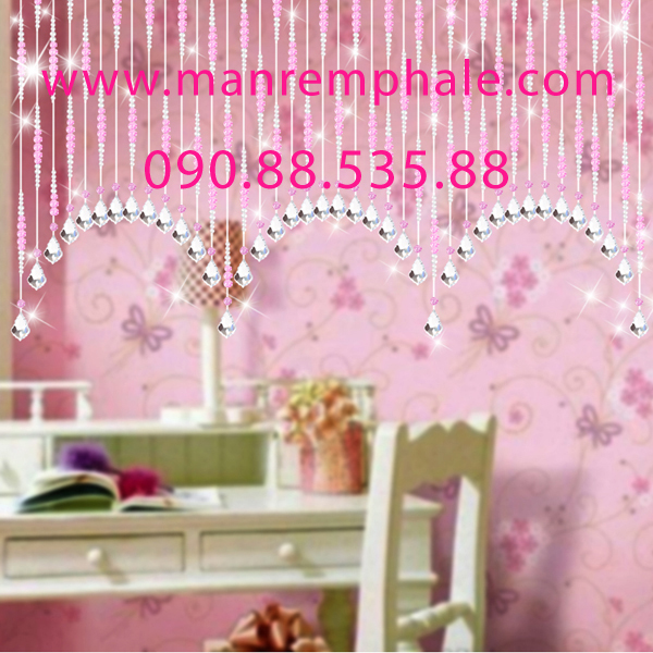 Màn rèm cửa ngoại thất pha lê, hạt pha lê